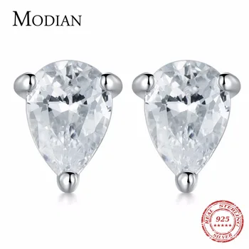 MODIAN Drops of Water Stud Earrings Solid 925 Sterling Silver 2 Carat Pear Cut Bridal Bridesmaid Jewelry
MODIAN Drops of Water Stud Earrings Solid 925 Sterling Silver 2 Carat Pear Cut Bridal Bridesmaid Jewelry