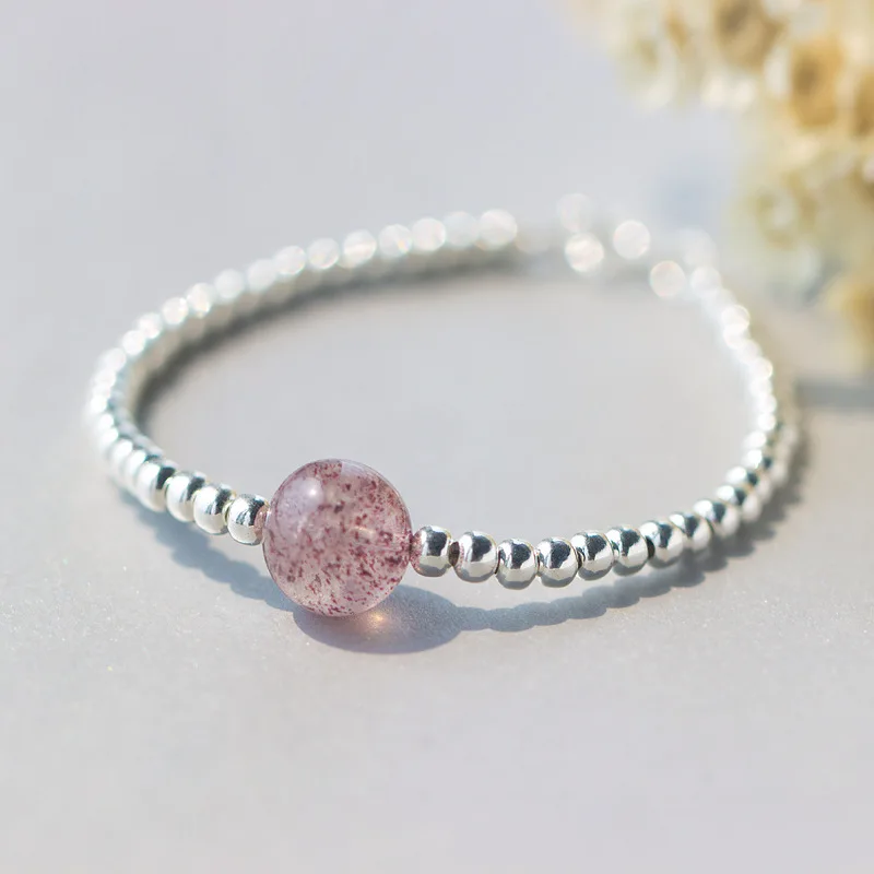 100% Real. 925 Sterling Silver Jewelry Natural Pink Strawberry Quartz Stone with Lucky Round Ball Bead Bracelet Charms GTLS334
100% Real. 925 Sterling Silver Jewelry Natural Pink Strawberry Quartz Stone with Lucky Round Ball Bead Bracelet Charms GTLS334