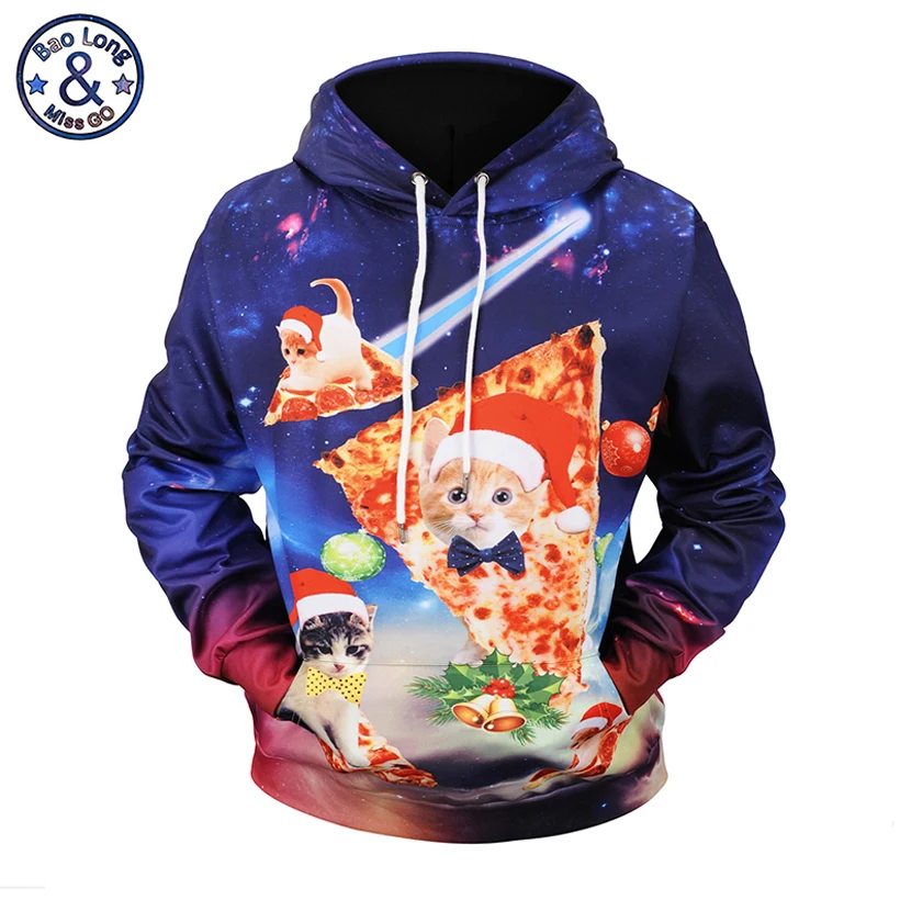 Mr.BaoLong funny design Christmas cats pizza galaxy 3D printed hooded hoodies men's drawstring hoodies H212
Mr.BaoLong funny design Christmas cats pizza galaxy 3D printed hooded hoodies men's drawstring hoodies H212