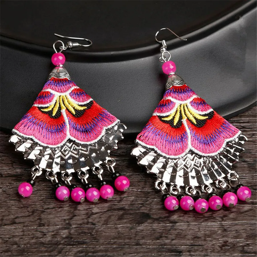 Yesucan Boho Cotton Flowers Beads Dangle Earrings Ethnic Handmade Embroidery Wave Flower Silver Earings Trendy Jewelry Gift
Yesucan Boho Cotton Flowers Beads Dangle Earrings Ethnic Handmade Embroidery Wave Flower Silver Earings Trendy Jewelry Gift