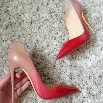 2019 Spring Hot Women Fashion Wedding Shoes Gradient Color Patent Leather Sexy Pointy Toe Ladies 12CM Stiletto Elegant Pumps
2019 Spring Hot Women Fashion Wedding Shoes Gradient Color Patent Leather Sexy Pointy Toe Ladies 12CM Stiletto Elegant Pumps