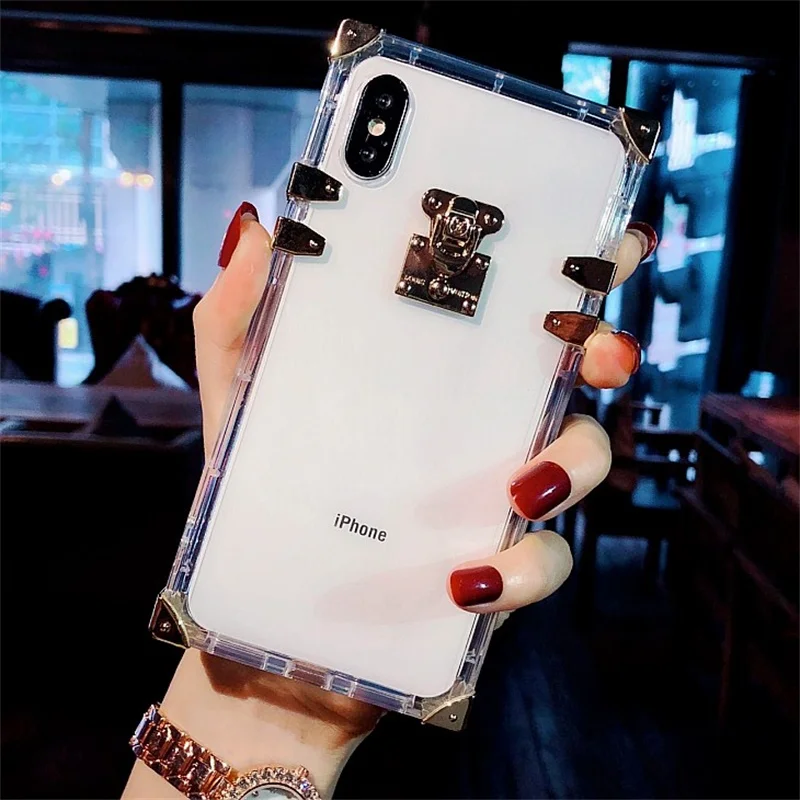 For iPhone XS Max XR Case Luxury Square Trunk Transparent Coque Case For iPhone 7 8 Plus Case Luxury Women Cover For iPhone 6s
For iPhone XS Max XR Case Luxury Square Trunk Transparent Coque Case For iPhone 7 8 Plus Case Luxury Women Cover For iPhone 6s