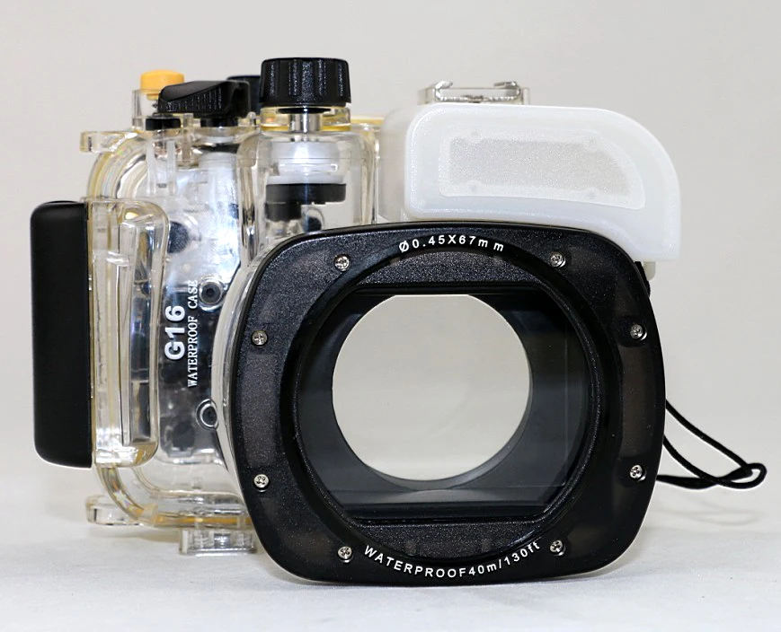 40 meters 130ft Underwater Waterproof Housing Diving Camera Case Bag for Canon G16 Camera
40 meters 130ft Underwater Waterproof Housing Diving Camera Case Bag for Canon G16 Camera