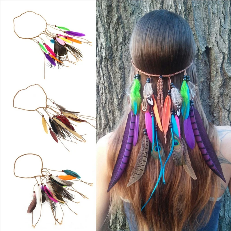 2018 New Women 1pc Hot Sale Feather Headband Hair Bands Hair Accessorie Headdress Bohemian Style Peacock Feather Beaded Handmade
2018 New Women 1pc Hot Sale Feather Headband Hair Bands Hair Accessorie Headdress Bohemian Style Peacock Feather Beaded Handmade