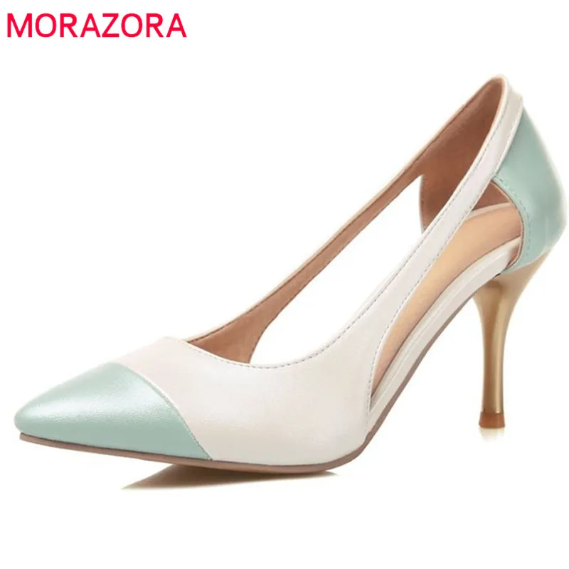 MORAZORA 2018 new summer women pumps pointed toe high quality pu leather stiletto high heels prom wedding shoes woman
MORAZORA 2018 new summer women pumps pointed toe high quality pu leather stiletto high heels prom wedding shoes woman