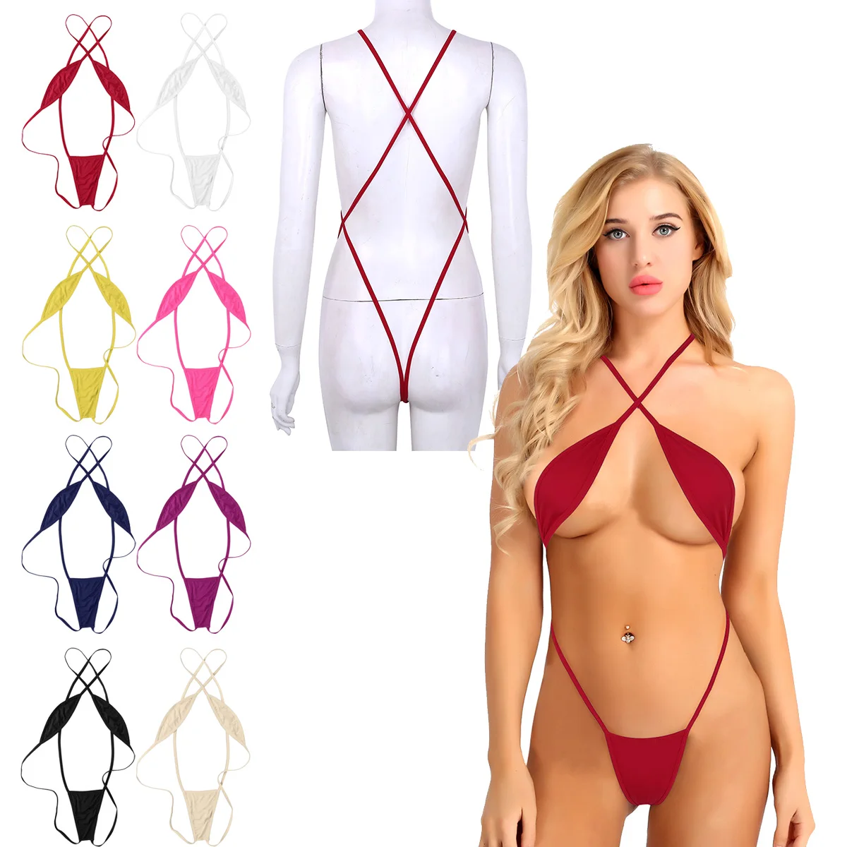 Criss Cross Mini Bikini Set Women Strappy Beach suit Swimsuit One Piece Swimwear Woman Lingerie Biquini Teddy Underwear Bodysuit
Criss Cross Mini Bikini Set Women Strappy Beach suit Swimsuit One Piece Swimwear Woman Lingerie Biquini Teddy Underwear Bodysuit