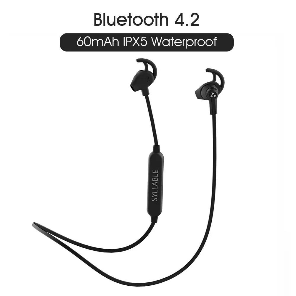 

Syllable SF801 Volume control Bluetooth V4.2 Stereo Earphones for phones and music/wireless headset SF801 Sports 4hours earbuds