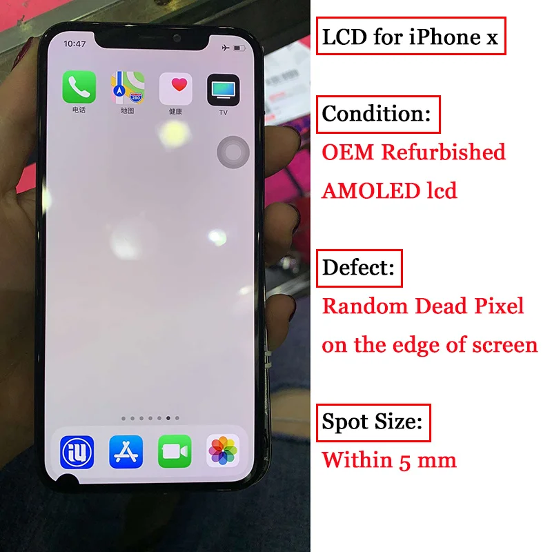 LCD Screen For iPhone X LCD Display For AMOLED LCD +Touch Screen Digitizer Replacement Assembly Parts for iphonex with Spot
LCD Screen For iPhone X LCD Display For AMOLED LCD +Touch Screen Digitizer Replacement Assembly Parts for iphonex with Spot