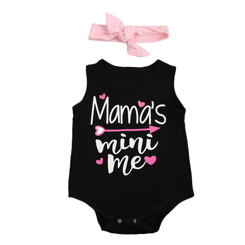 Newborn Baby Girls clothes set Newborn Infant Letter Romper Jumpsuit Headband black Outfits Girls Clothes Summer-20
Newborn Baby Girls clothes set Newborn Infant Letter Romper Jumpsuit Headband black Outfits Girls Clothes Summer-20