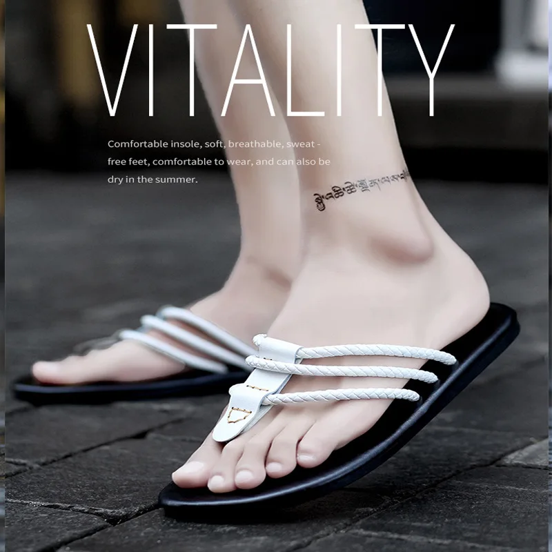 Men's slippers 2019 summer flip-flops rubber anti-skid youth clip foot three line fashion leisure beach sandals Yasilaiya
Men's slippers 2019 summer flip-flops rubber anti-skid youth clip foot three line fashion leisure beach sandals Yasilaiya