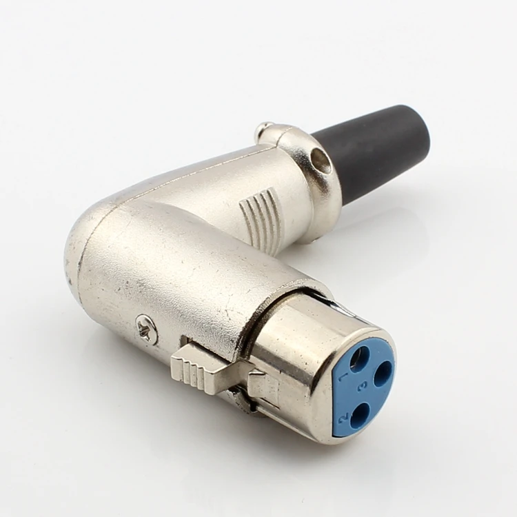 90 degree right-angle 3pin XLR connector Female XLR connector Microphone connector MIC Adapter
90 degree right-angle 3pin XLR connector Female XLR connector Microphone connector MIC Adapter