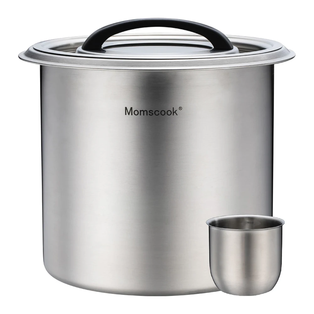 12L Rice Bucket Food Pot Sealed Barrel Container Storage Tank 304 Stainless Steel with Visual Cover Moisture Proof 
12L Rice Bucket Food Pot Sealed Barrel Container Storage Tank 304 Stainless Steel with Visual Cover Moisture Proof