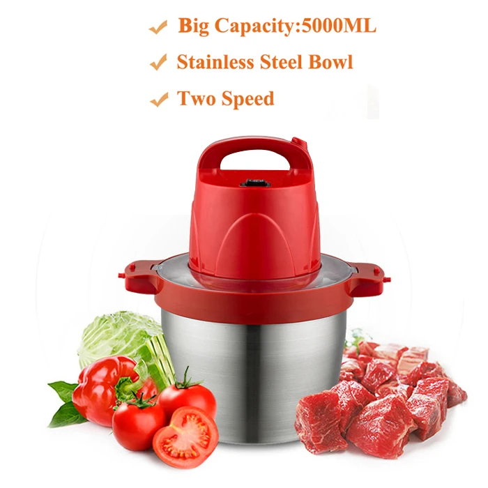 multi-function Home Kitchen 5L Electric Food Vegetable Spice Processor stainless steel Meat Grinder Vegetable Chopper blender
multi-function Home Kitchen 5L Electric Food Vegetable Spice Processor stainless steel Meat Grinder Vegetable Chopper blender