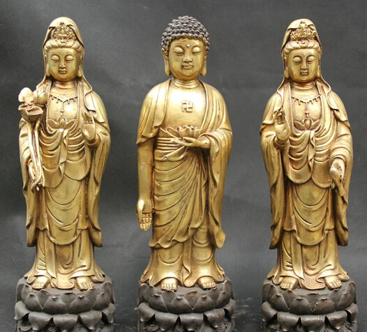 JP S0524 16" Bronze Kwan-yin Guan Yin Shakyamuni Buddha Statue Stand Western 3 Gods Set Discount 35%
JP S0524 16" Bronze Kwan-yin Guan Yin Shakyamuni Buddha Statue Stand Western 3 Gods Set Discount 35%