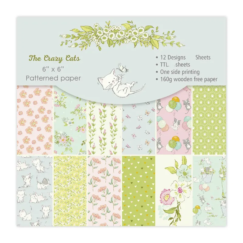 KLJUYP 12 Sheets The Crazy Cats Scrapbooking Pads Paper Origami Art Background Paper Card Making DIY Scrapbook Paper Craft
KLJUYP 12 Sheets The Crazy Cats Scrapbooking Pads Paper Origami Art Background Paper Card Making DIY Scrapbook Paper Craft