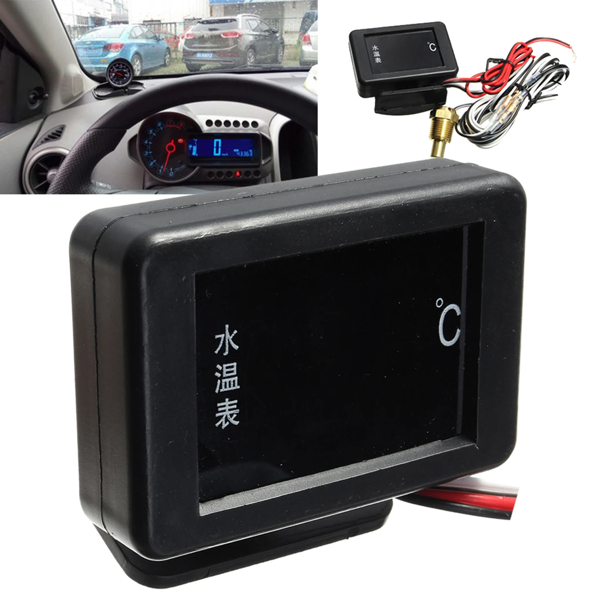 Universal DC 12V/24V Digital LED Car Water Temperature Gauge Kit 17mm Sensor Cable Probe Racing Automobile Water Temper Meter
Universal DC 12V/24V Digital LED Car Water Temperature Gauge Kit 17mm Sensor Cable Probe Racing Automobile Water Temper Meter