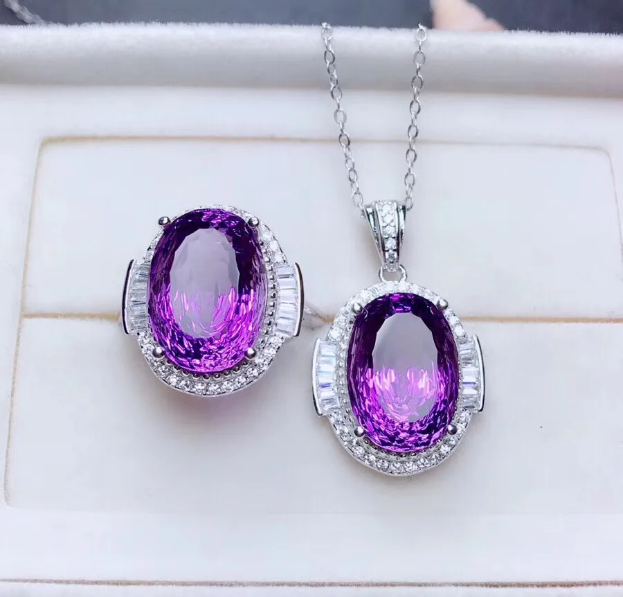 exquisite big size purple amethyst ring necklace jewelry set oval natural gem 925 sterling silver girl party birthday gift sale
exquisite big size purple amethyst ring necklace jewelry set oval natural gem 925 sterling silver girl party birthday gift sale