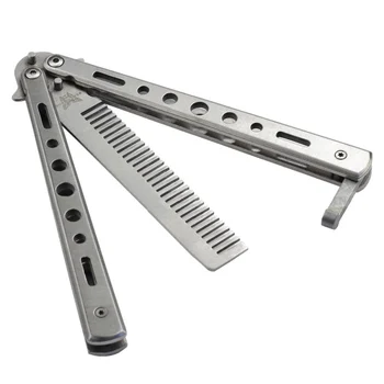 Outdoor Camping Stainless Steel Butterfly Practice Comb Balisong Training Comb Sports Tool
Outdoor Camping Stainless Steel Butterfly Practice Comb Balisong Training Comb Sports Tool