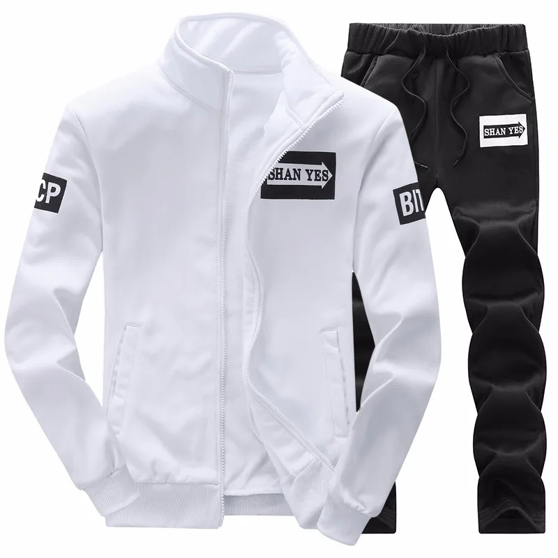 Sweatshirt Men Tracksuit Men Set New 2018 Spring Autumn Fleece 2PCS Coat+Pant Stand Collar Patchwork Casual Hoodie Male Clothing
Sweatshirt Men Tracksuit Men Set New 2018 Spring Autumn Fleece 2PCS Coat+Pant Stand Collar Patchwork Casual Hoodie Male Clothing