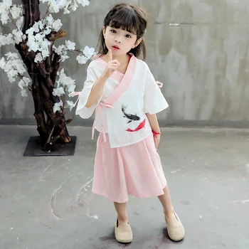 Hanfu New Traditional Chinese Dance Costumes For Girls Summer Chinese Traditional Tang Suit Kids National Costume Child DQS2359
Hanfu New Traditional Chinese Dance Costumes For Girls Summer Chinese Traditional Tang Suit Kids National Costume Child DQS2359