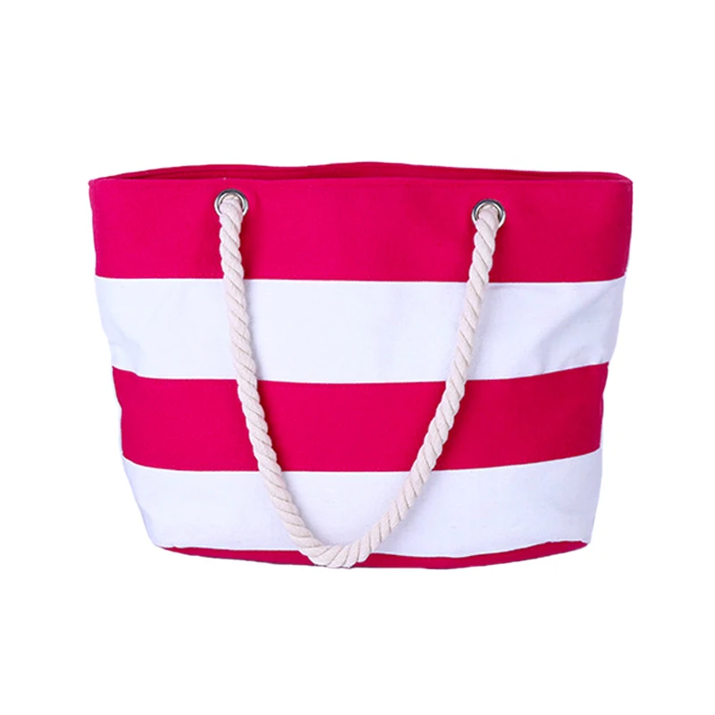 Women beach canvas rope tote bag shopping leisure carrying bag patchwork striped one shoulder female fashion handbag
Women beach canvas rope tote bag shopping leisure carrying bag patchwork striped one shoulder female fashion handbag