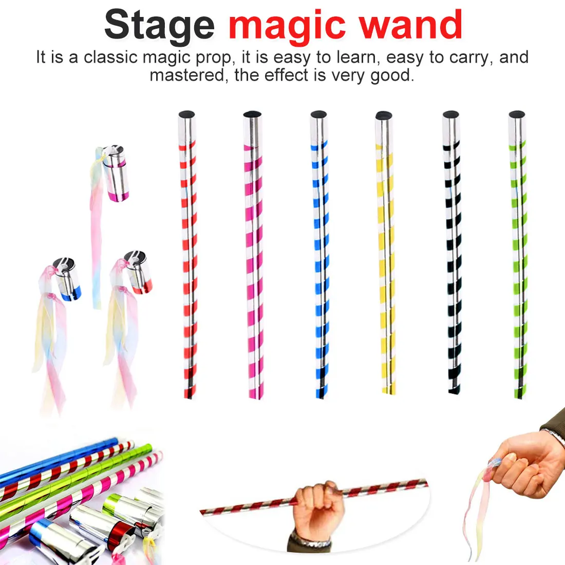 70cm Appearing Wands Gift Mini Cane Magic Wand steel elastic rod Stick telescopic Magic Trick Props Magic Show
70cm Appearing Wands Gift Mini Cane Magic Wand steel elastic rod Stick telescopic Magic Trick Props Magic Show