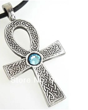 30pcs a lot antique silver plated ankh cross religious black leather necklaces with blue crystal jewelry
30pcs a lot antique silver plated ankh cross religious black leather necklaces with blue crystal jewelry
