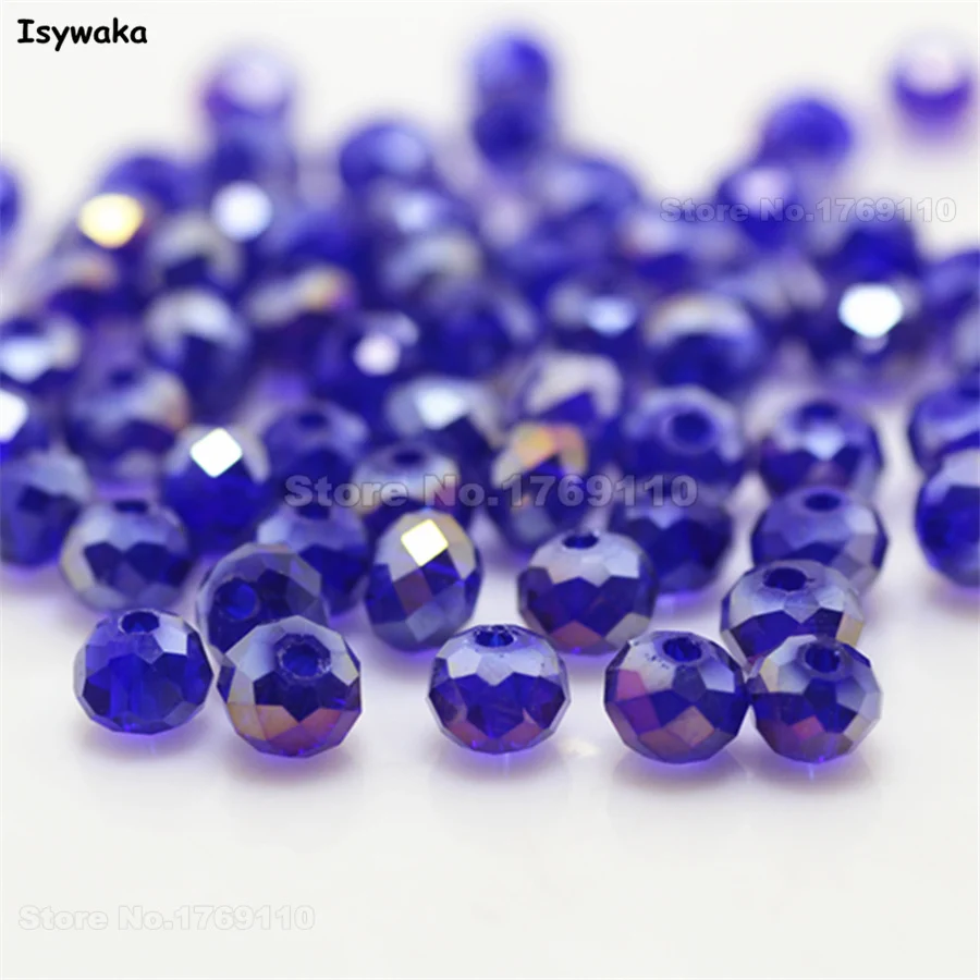 Isywaka Deep Blue AB Color 4*6mm 50pcs Rondelle Austria faceted Crystal Glass Bead Loose Spacer Round Beads for Jewelry Making
Isywaka Deep Blue AB Color 4*6mm 50pcs Rondelle Austria faceted Crystal Glass Bead Loose Spacer Round Beads for Jewelry Making