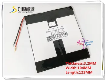 7.4V 7600mAH 32104122 polymer lithium ion / Li-ion battery for tablet pc Power bank E-BOOK
7.4V 7600mAH 32104122 polymer lithium ion / Li-ion battery for tablet pc Power bank E-BOOK