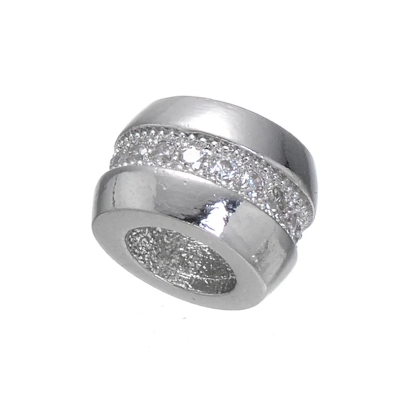 Supplies For Jewelry 7mm Big Hole Metal Silver Spacer CZ Rhinestone Beads For Needlework diy Copper Accessories To Make Bracelet
Supplies For Jewelry 7mm Big Hole Metal Silver Spacer CZ Rhinestone Beads For Needlework diy Copper Accessories To Make Bracelet
