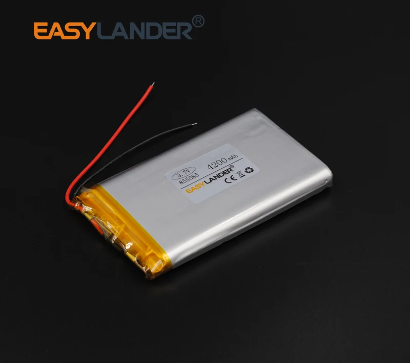 Rechargeable Lithium Li Polymer Li-ion 3.7V 4200mAh 855085 Battery For E-book Vedio power bank Tablet PC mobile dvd Speaker
Rechargeable Lithium Li Polymer Li-ion 3.7V 4200mAh 855085 Battery For E-book Vedio power bank Tablet PC mobile dvd Speaker