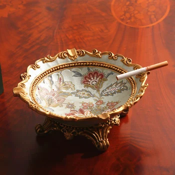 European style luxury large living room decor table ashtray ashtray retro ornaments resin American personality
European style luxury large living room decor table ashtray ashtray retro ornaments resin American personality