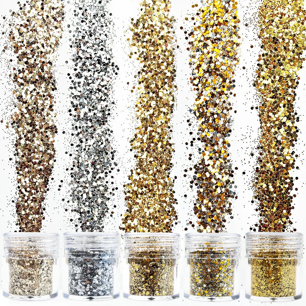 5 Colors/Set Mix Nail Sequins Champagne Silver Gold Mixed Colors Glitter Powder Sequins Powder For Nail Art Decorations SF3069
5 Colors/Set Mix Nail Sequins Champagne Silver Gold Mixed Colors Glitter Powder Sequins Powder For Nail Art Decorations SF3069