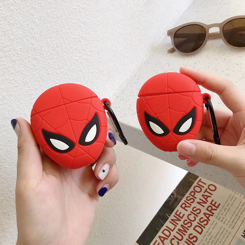 for AirPods 2 Bluetooth Wireless Earphone Silicone Case 3D Spider Man Red Cover for AirPods 1 2 Headphone Charging Box Bag Cases 
for AirPods 2 Bluetooth Wireless Earphone Silicone Case 3D Spider Man Red Cover for AirPods 1 2 Headphone Charging Box Bag Cases