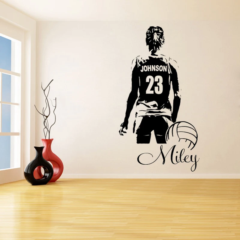 Volley Ball Player Custom Jersey Name Numbers Women Wall Stickers for Exercise Room or Bedroom Vinyl Decals Living Room K59
Volley Ball Player Custom Jersey Name Numbers Women Wall Stickers for Exercise Room or Bedroom Vinyl Decals Living Room K59