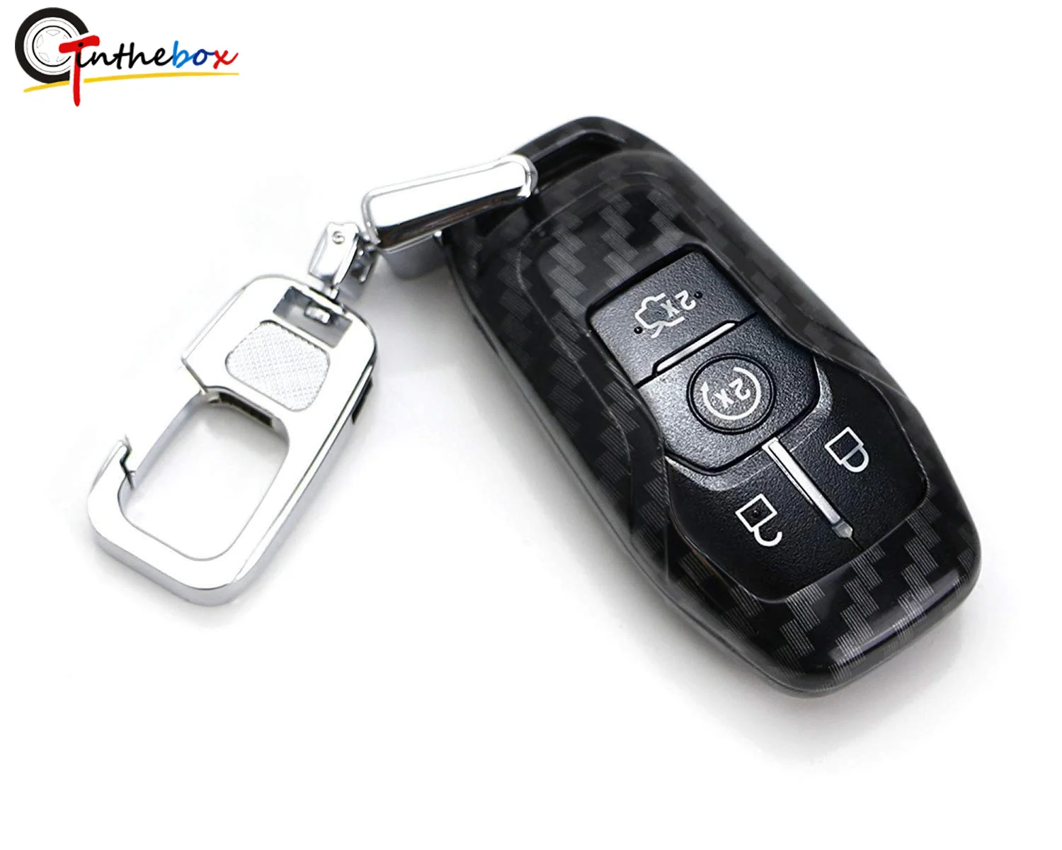 (1) Exact Fit Black Glossy Carbon Fiber Pattern Key Fob Shell w/Keychain For Ford or Lincoln 4/5-Button Intelligent Access Key
(1) Exact Fit Black Glossy Carbon Fiber Pattern Key Fob Shell w/Keychain For Ford or Lincoln 4/5-Button Intelligent Access Key