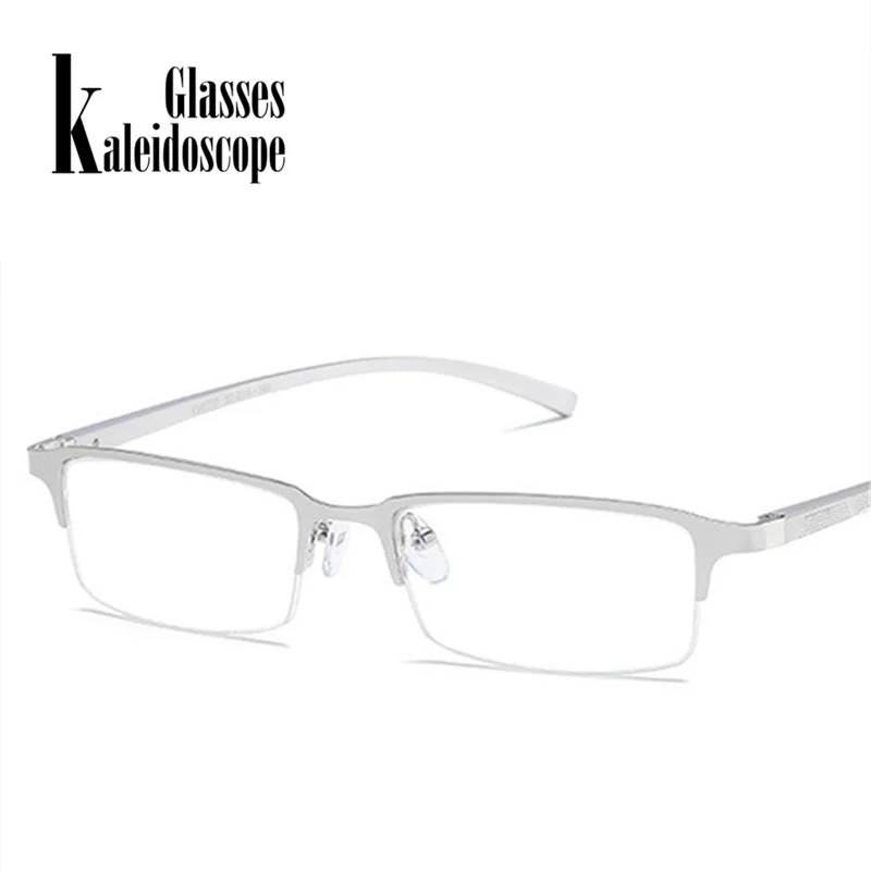 

Kaleidoscope Glasses Anti Blue Light Glasses Frame Men Business Eyeglasses Aluminum Magnesium Metal Flat Mirror Spectacles