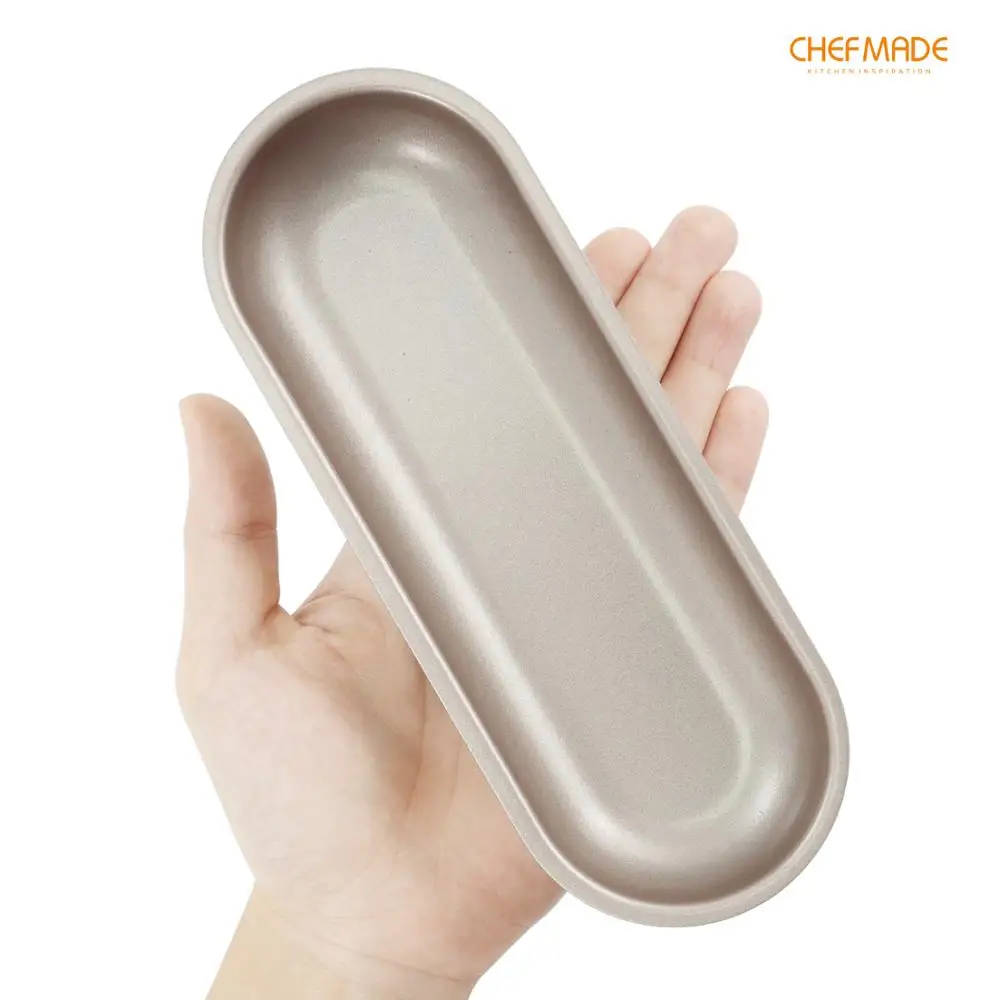 CHEFMADE Mini Loaf Pan Set, 7-Inch Non-stick Hotdog-Shaped Bread Cake and Meat Bakeware, FDA Approved for Kitchen Baking
CHEFMADE Mini Loaf Pan Set, 7-Inch Non-stick Hotdog-Shaped Bread Cake and Meat Bakeware, FDA Approved for Kitchen Baking
