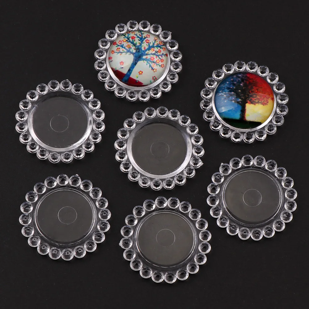 50pcs inner 20mm Transparent Color Round Resin Flatback Base Setting Rhinestone Cabochon Base Frame Setting Accessory
50pcs inner 20mm Transparent Color Round Resin Flatback Base Setting Rhinestone Cabochon Base Frame Setting Accessory