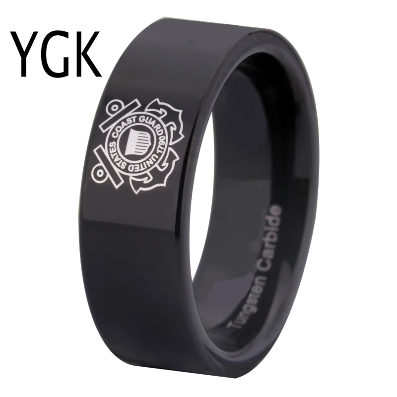 YGK Brand Jewelry Free Engraving 8MM Black Pipe Coast Guard Design New Tungsten Carbide Comfort Fit Ring for Wedding
YGK Brand Jewelry Free Engraving 8MM Black Pipe Coast Guard Design New Tungsten Carbide Comfort Fit Ring for Wedding