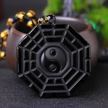 A natural Obsidian Obsidian dragon gossip pendant Pendant Necklace buckle Yuanyang marriage fussa Tai Chi diy real stone Obsidia
A natural Obsidian Obsidian dragon gossip pendant Pendant Necklace buckle Yuanyang marriage fussa Tai Chi diy real stone Obsidia