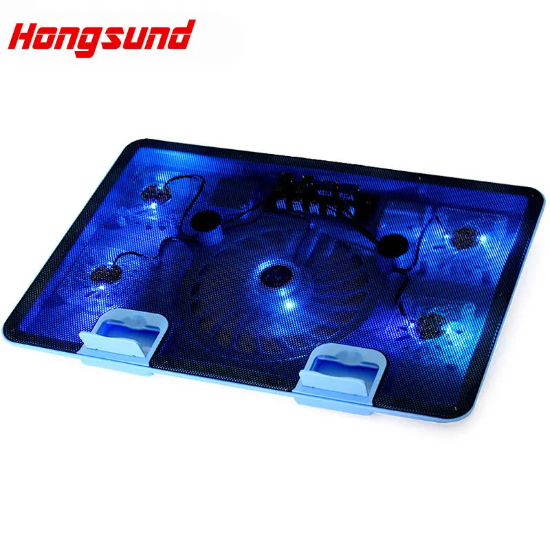 Image USB Notebook Cooler Cooling laptop cooler Pad 5 Fans for Laptop PC Base Computer Cooling Pad Strengthen Edition free shipping
