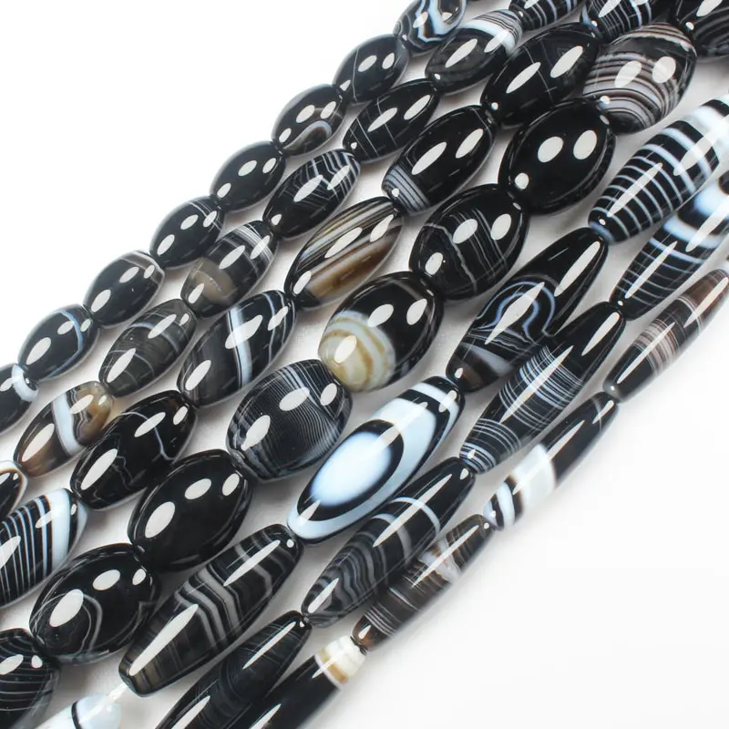 Oliva rice 6x16mm,13x18mm Black striped Agates Sardonyx onyx Natural stone Oval DIY Loose Beads 15"
Oliva rice 6x16mm,13x18mm Black striped Agates Sardonyx onyx Natural stone Oval DIY Loose Beads 15"