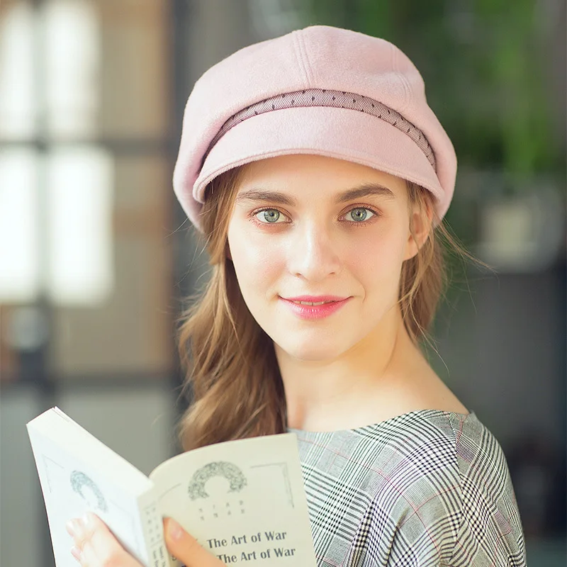 Lady Wool Leisure Hats Girls Autumn Winter Visors Hat Fisherman's Hood Outside Warm Caps Version Leisure Cloth Cap Adjust A130
Lady Wool Leisure Hats Girls Autumn Winter Visors Hat Fisherman's Hood Outside Warm Caps Version Leisure Cloth Cap Adjust A130