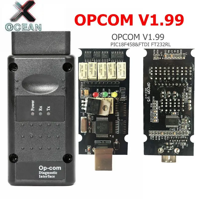 Новейший инструмент для диагностики OPCOM V1.99 для Opel OP COM 1,99 OP-COM с чипом PIC18F458 FT232RL прошивка V1.99 инструмент для Автосканера
Новейший инструмент для диагностики OPCOM V1.99 для Opel OP COM 1,99 OP-COM с чипом PIC18F458 FT232RL прошивка V1.99 инструмент для Автосканера
