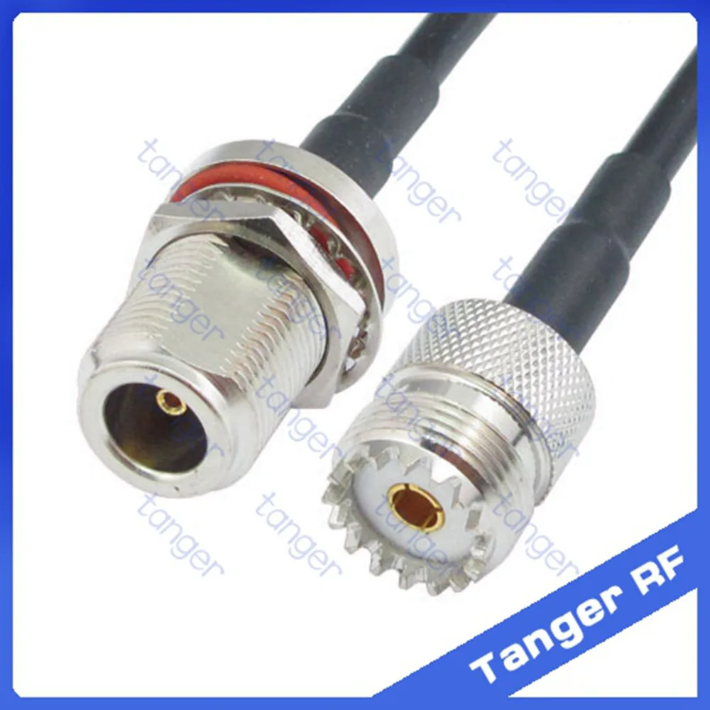 Hot sale Tanger UHF female jack SO239 SL16 to N female jack waterproof with nut RF RG58 Pigtail Jumper Coaxial Cable 20inch 50cm
Hot sale Tanger UHF female jack SO239 SL16 to N female jack waterproof with nut RF RG58 Pigtail Jumper Coaxial Cable 20inch 50cm