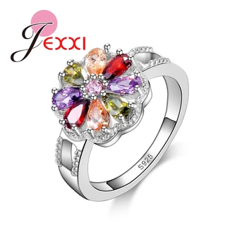 Colorful Flower Rings With AAA+ Australian Crystal Stone Women/Girls Wedding Engagement 925 Sterling Silver Rings
Colorful Flower Rings With AAA+ Australian Crystal Stone Women/Girls Wedding Engagement 925 Sterling Silver Rings