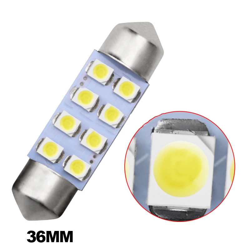 500x Festoon LED 8 Smd 3528 1210 31mm 36mm 39mm 41mm Car Auto Interior LED C5W Automobile Light Bulb Indicator
500x Festoon LED 8 Smd 3528 1210 31mm 36mm 39mm 41mm Car Auto Interior LED C5W Automobile Light Bulb Indicator