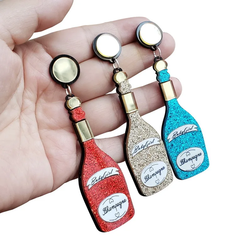 Fashion New Geometric Long Stud Acrylic Interesting Earrings For Women Champagne Bottle Wine Earrings Pendientes Mujer Moda 2019
Fashion New Geometric Long Stud Acrylic Interesting Earrings For Women Champagne Bottle Wine Earrings Pendientes Mujer Moda 2019