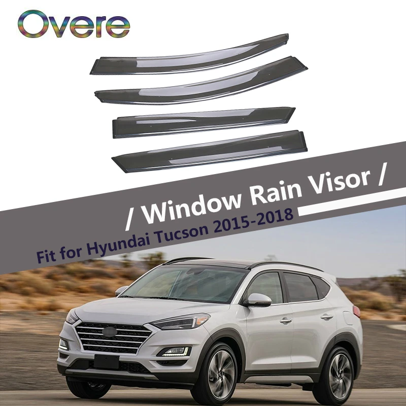 OVERE NEW 1Set Smoke Window Rain Visor For Hyundai Tucson 2015 2016 2017 2018 Styling Vent Sun Deflectors Guard Accessories
OVERE NEW 1Set Smoke Window Rain Visor For Hyundai Tucson 2015 2016 2017 2018 Styling Vent Sun Deflectors Guard Accessories